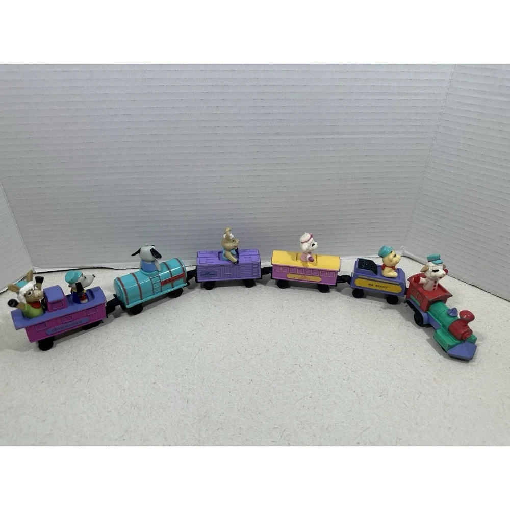 Vintage 1994 ERTL Shari Lewis Lamb Chop Toy Kids Train Set Diecast 6 Car Set